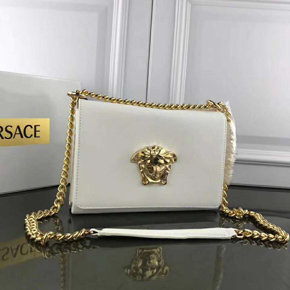 white versace clutch bag