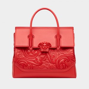 Versace Women Palazzo Empire Bag in Calf Leather Red