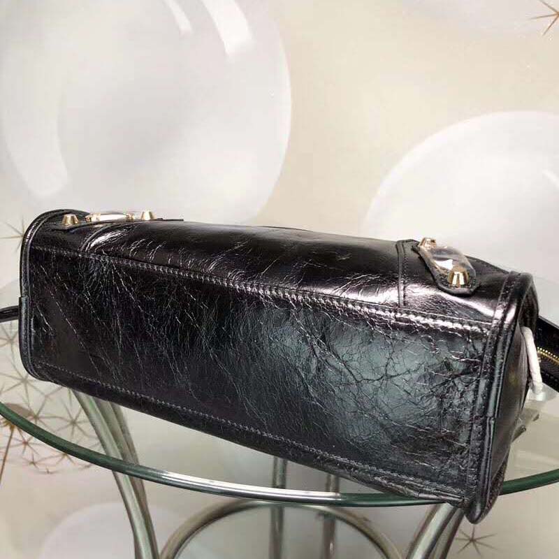 Balenciaga Women Lambskin Mini Bag with "Classic" Shiny Hardware-Black - Image 5