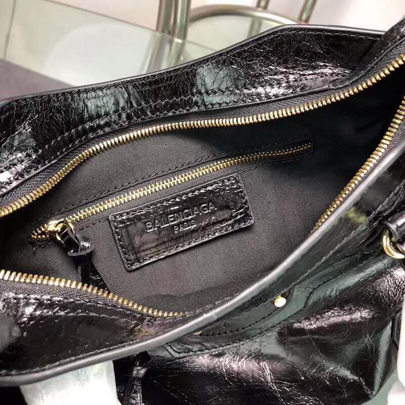 Balenciaga Women Lambskin Mini Bag with "Classic" Shiny Hardware-Black - Image 8