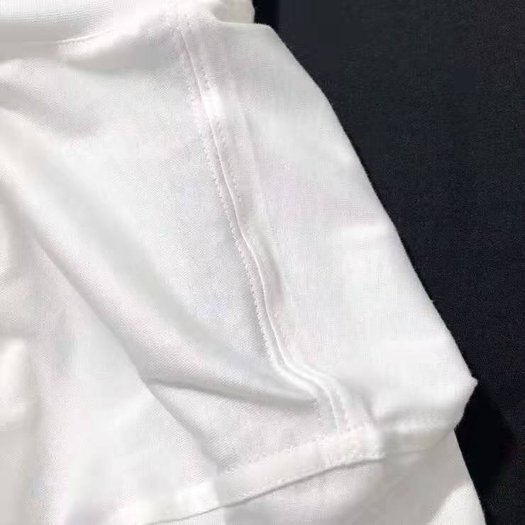 Burberry Men Logo Print Cotton Oversized T-Shirt-White