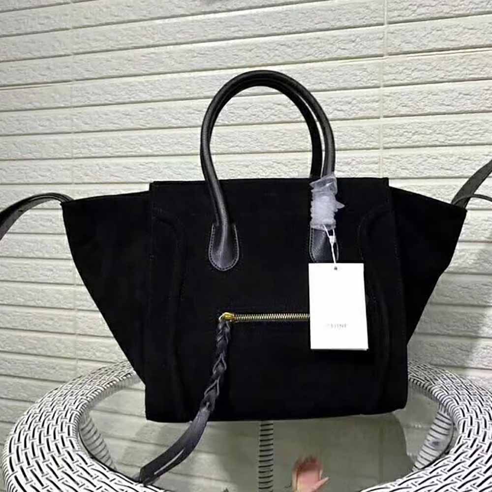 Celine Medium Luggage Phantom Bag in Baby Calfskin Leather-Black - Image 3