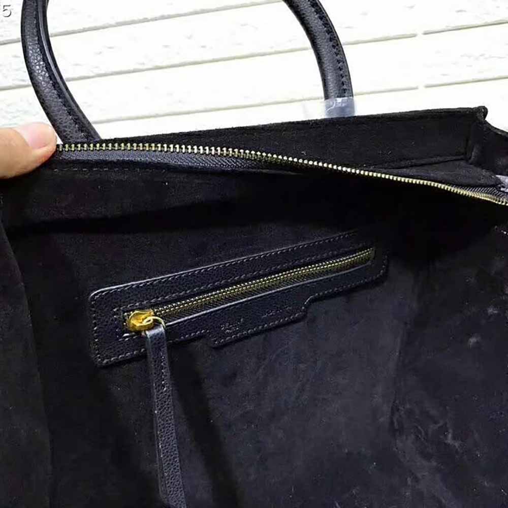 Celine Medium Luggage Phantom Bag in Baby Calfskin Leather-Black - Image 7