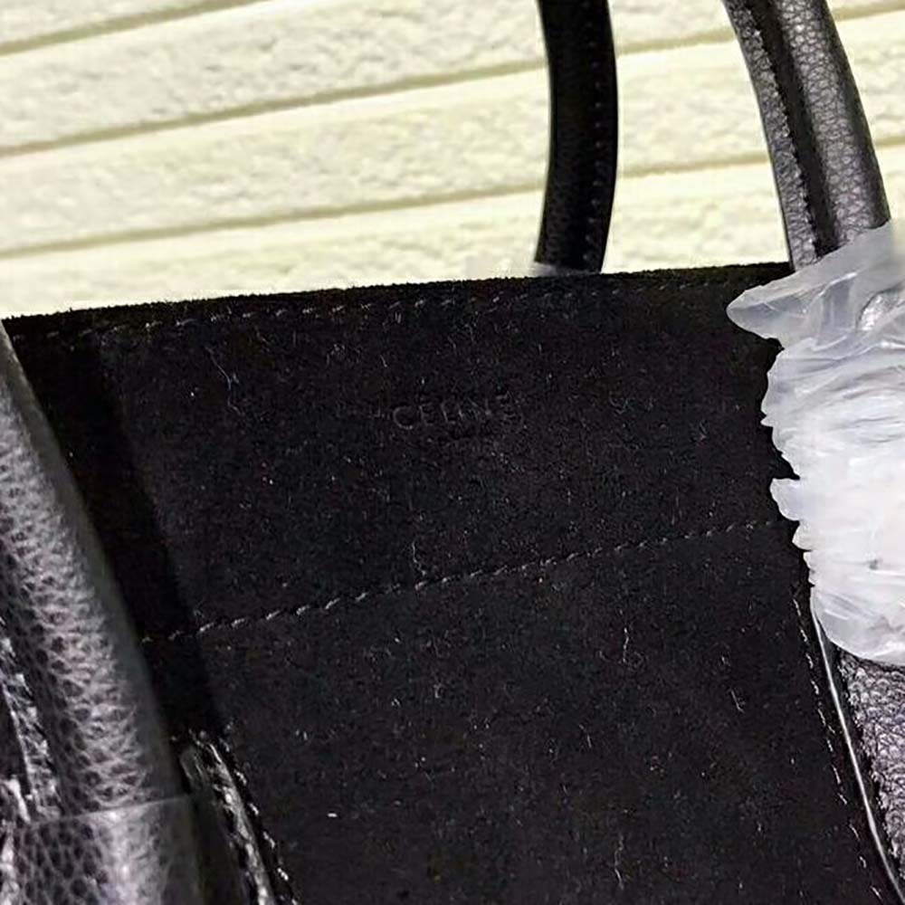 Celine Medium Luggage Phantom Bag in Baby Calfskin Leather-Black - Image 6