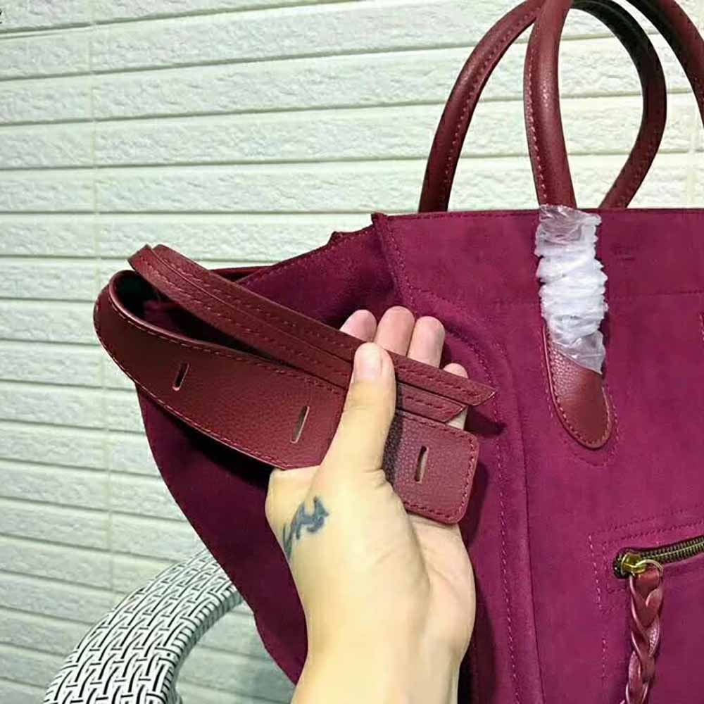 Celine Medium Luggage Phantom Bag in Baby Calfskin Leather-Purple - Image 7