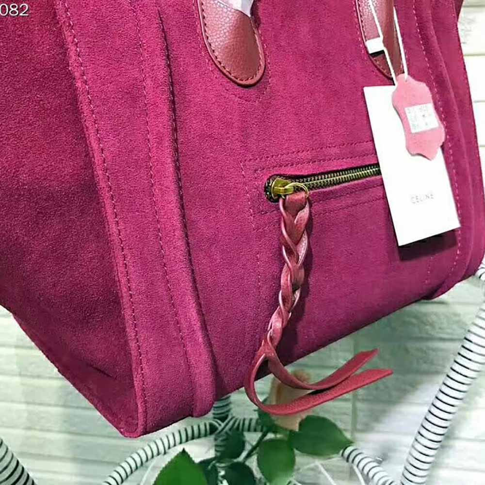 Celine Medium Luggage Phantom Bag in Baby Calfskin Leather-Purple - Image 9