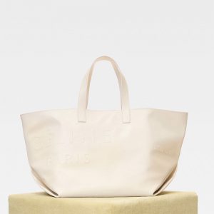 Celine white outlet tote bag