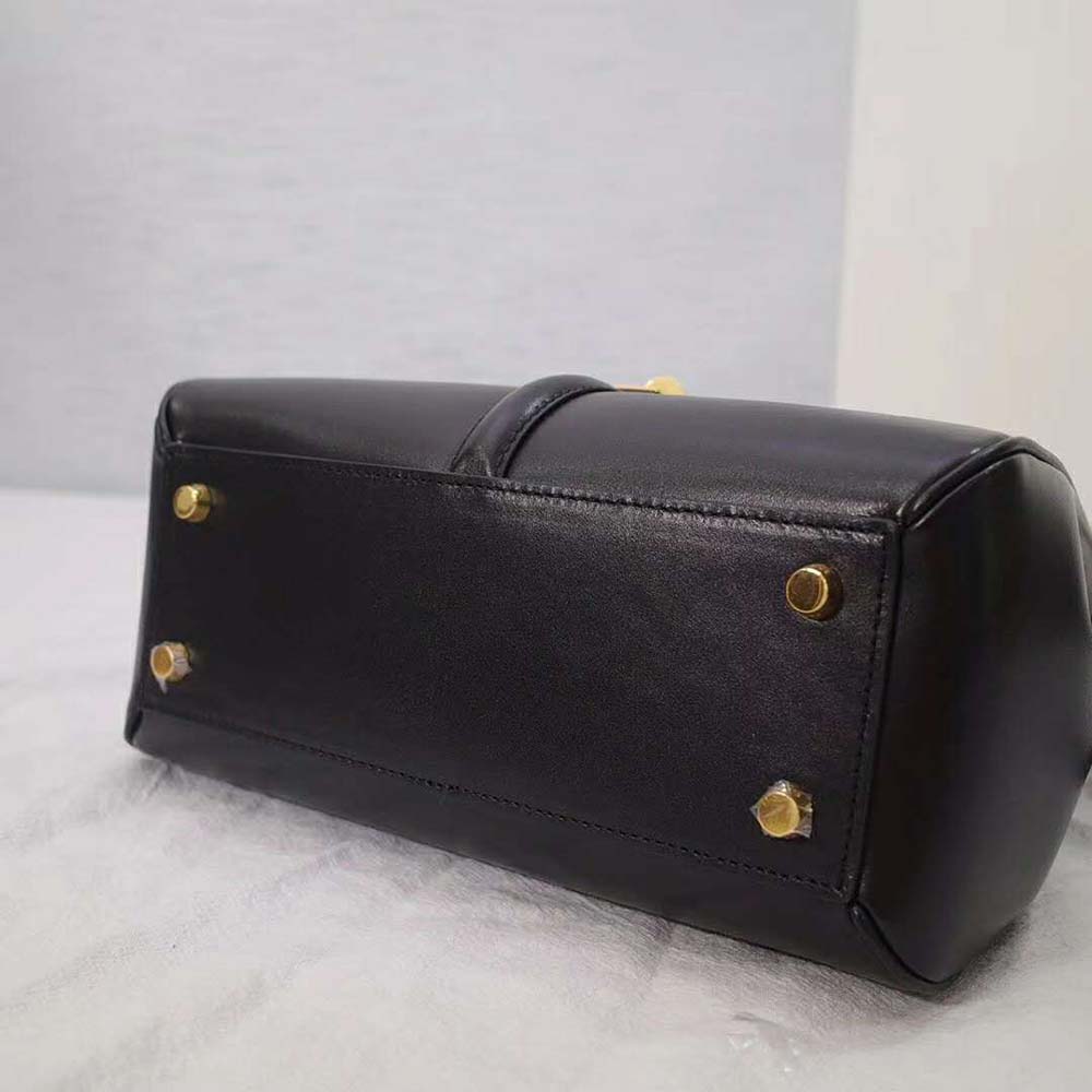 Celine Women Small 16 Bag in Satinated Calfskin-Black - Image 4