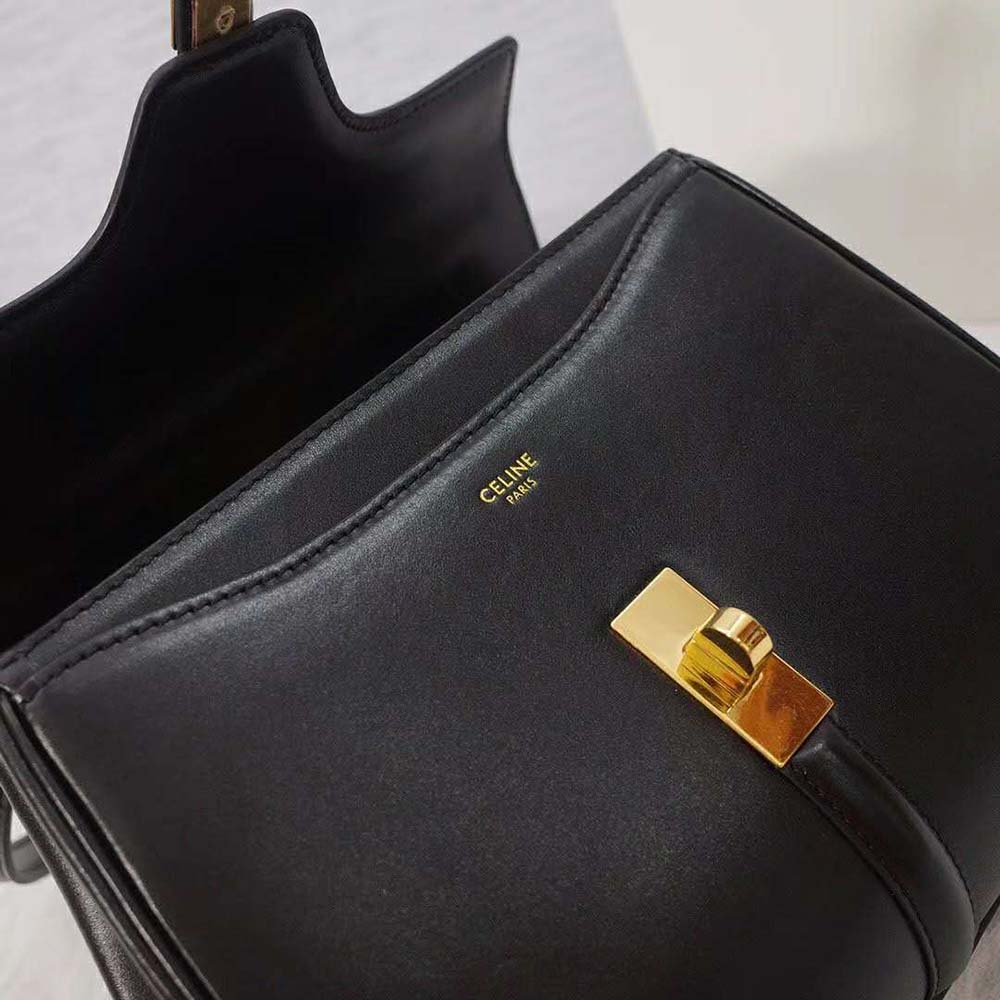 Celine Women Small 16 Bag in Satinated Calfskin-Black - Image 5