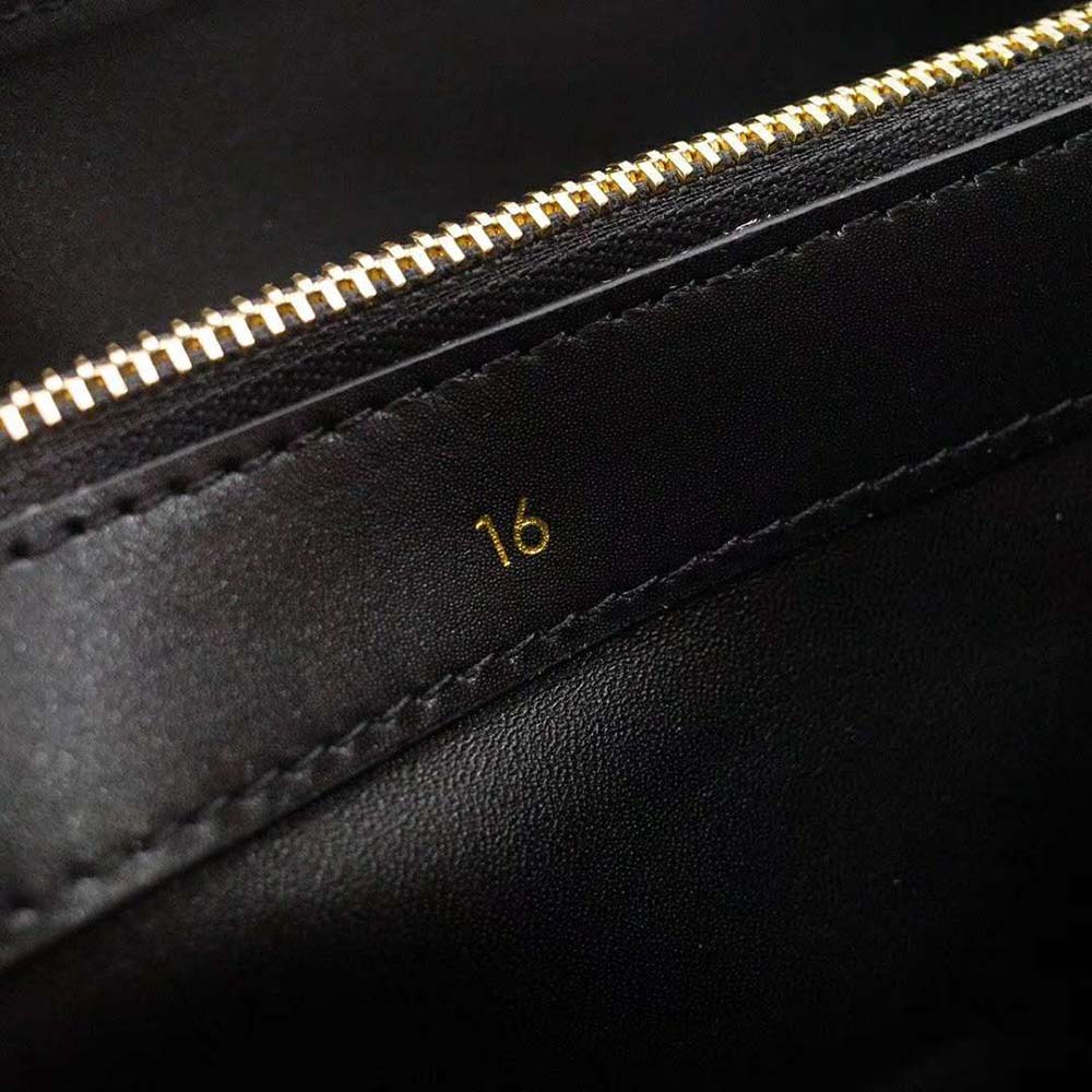 Celine Women Small 16 Bag in Satinated Calfskin-Black - Image 9
