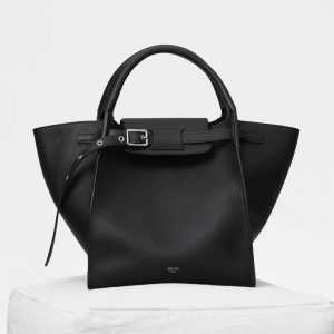 Celine Women Small Big Bag in Supple Grained Calfskin-Black
