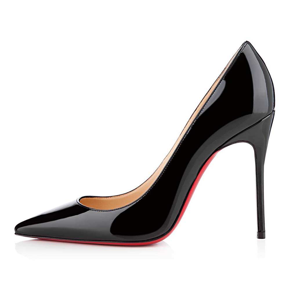 Christian Louboutin Women Shoes Decollete 554 100mm Heel-Black