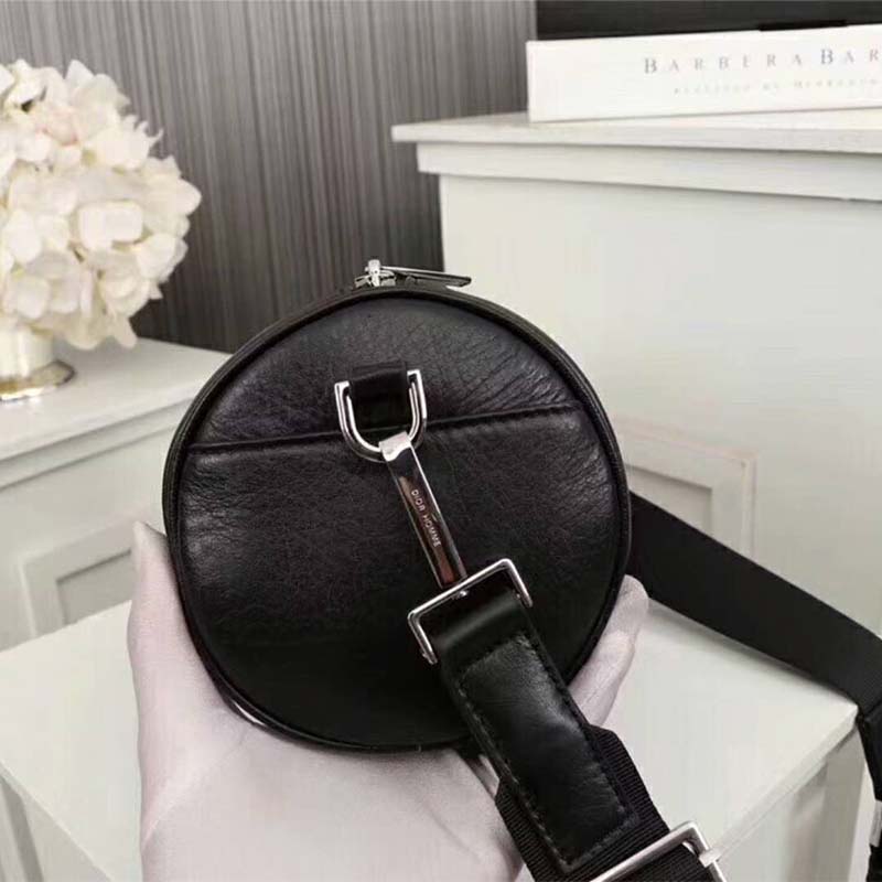 Dior Unisex Black Grained Calfskin "Roller" Pouch with "Atelier" Print - Image 5