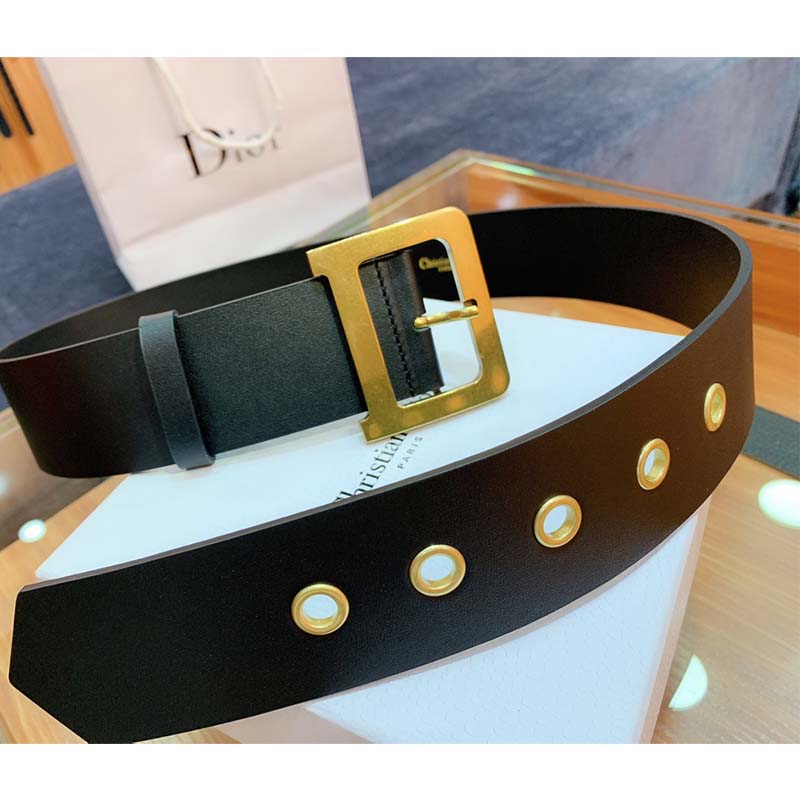 Dior Women Diorquake Belt in Black Calfskin - Image 7