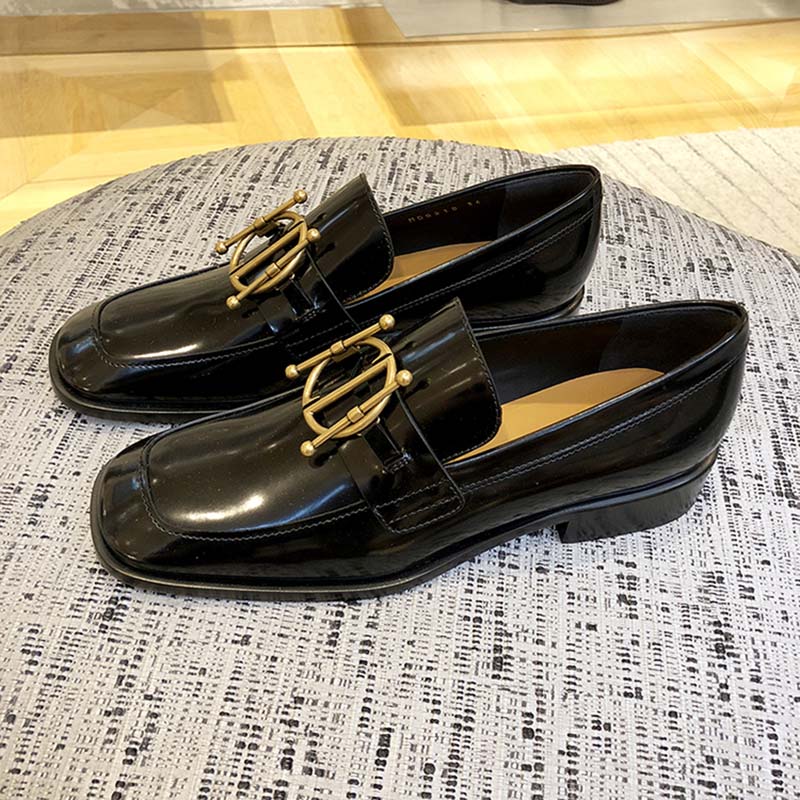 Dior Women "Diordirection" Loafer in Black Glazed Calfskin 20mm Heel - Image 2