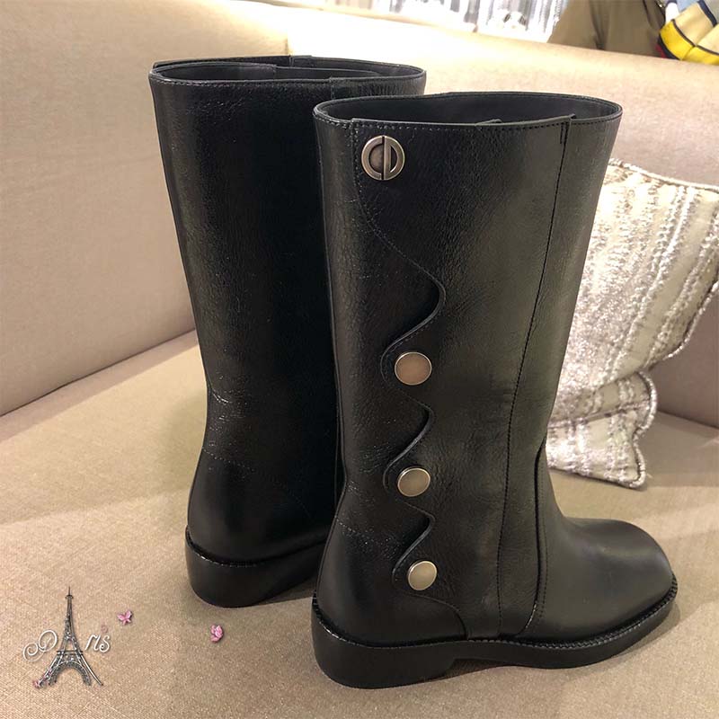 Dior Women Shoes Diorodeo Calfskin Leather Ankle Boot 35mm Heel Hight-Black - Image 7