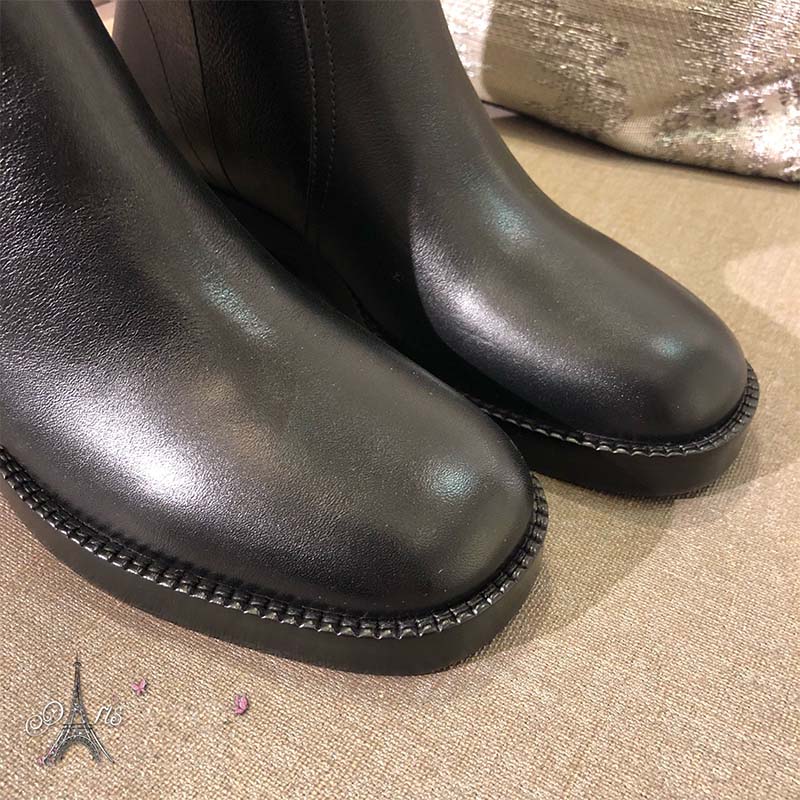 Dior Women Shoes Diorodeo Calfskin Leather Ankle Boot 35mm Heel Hight-Black - Image 8