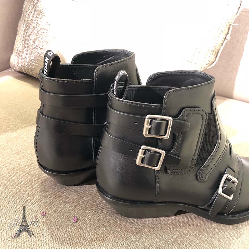 Dior Women Shoes Diorsaddle Calfskin Leather Ankle Boot 35mm Heel Hight-Black - Image 7