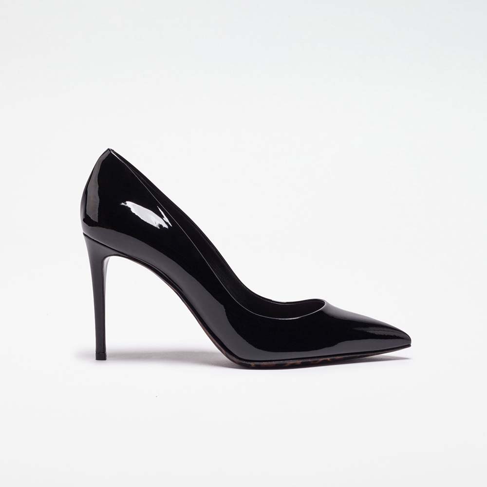 Dolce Gabbana D&G Women Shoes Patent Leather Pump with Leopard Sole ...