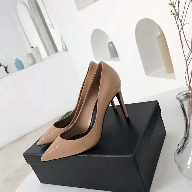 Dolce Gabbana D&G Women Shoes Patent Leather Pump with Leopard Sole 80mm Heel Hight-Sandy - Image 4
