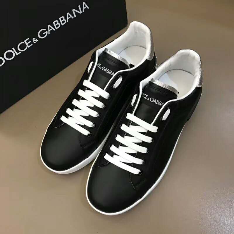 Dolce Gabbana D&G Men Shoes Zapatillas Portofino De Becerro De Napa - Image 4