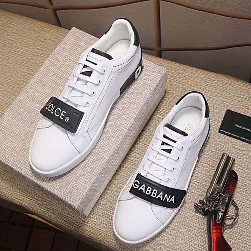 Dolce Gabbana D&G Unisex Shoes Portofino Sneakers in Nappa Calfskin - Image 3
