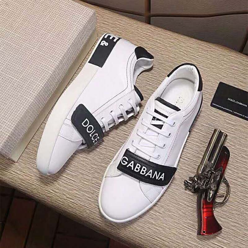 Dolce Gabbana D&G Unisex Shoes Portofino Sneakers in Nappa Calfskin - Image 2