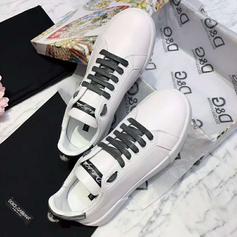 Dolce Gabbana D&G Women Shoes Zapatillas De Piel Con Aplicacion - Image 3