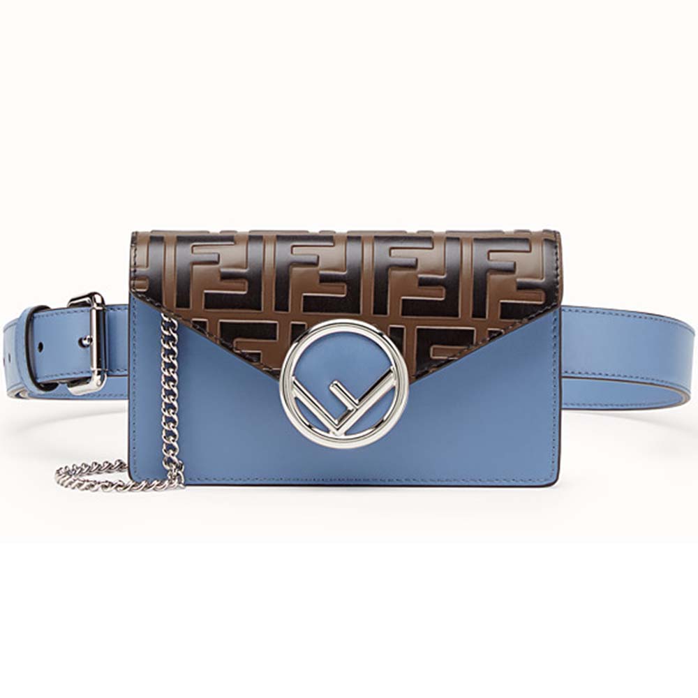 Fendi Women Belt Bag in Calf LeatherBlue