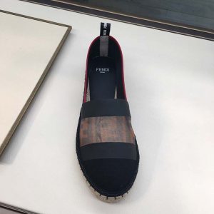 fendi black canvas espadrilles