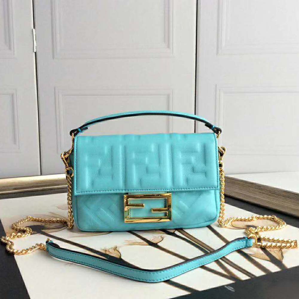 Fendi Women Iconic Baguette Leather Bag in Mini Size - Image 2