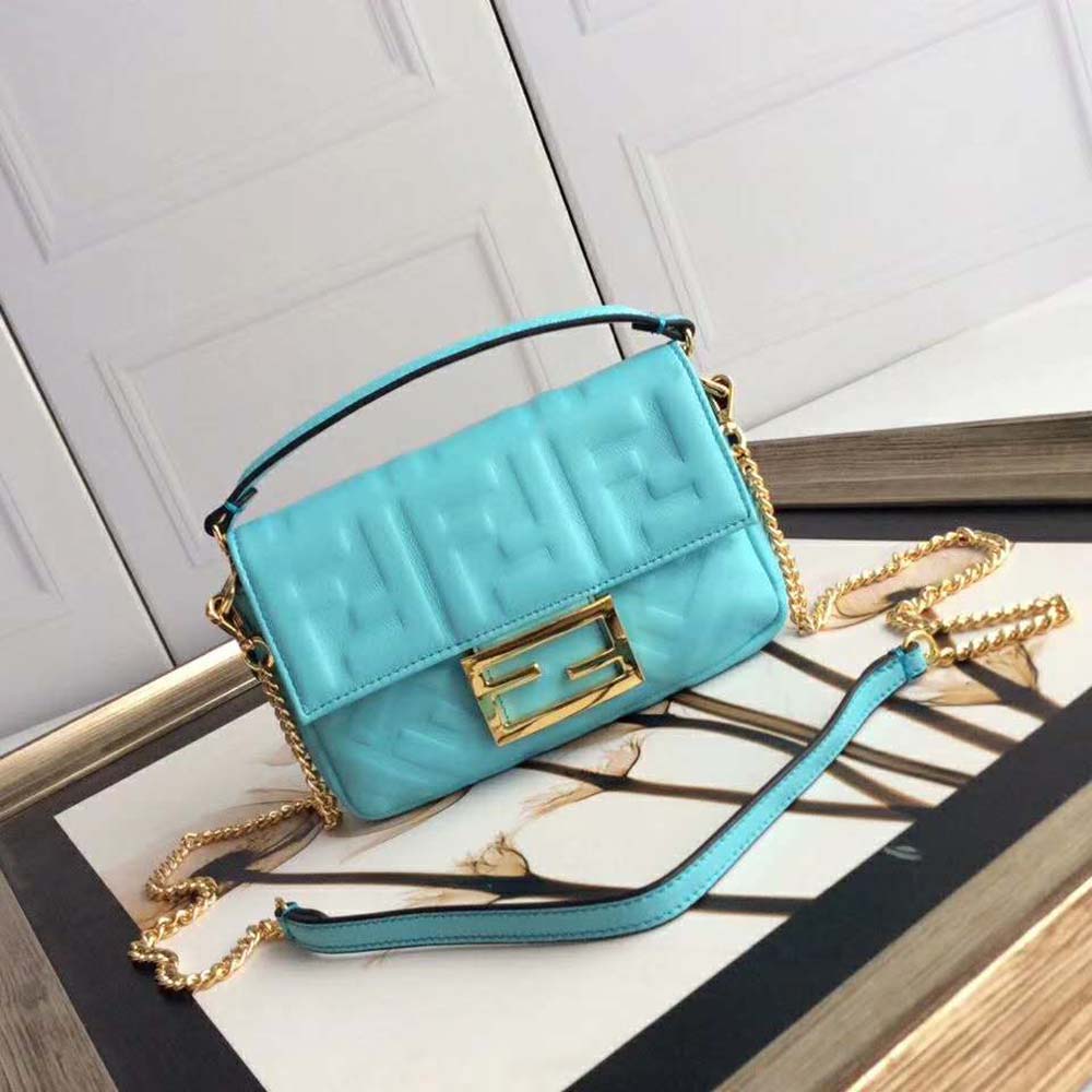 Fendi Women Iconic Baguette Leather Bag in Mini Size - Image 5