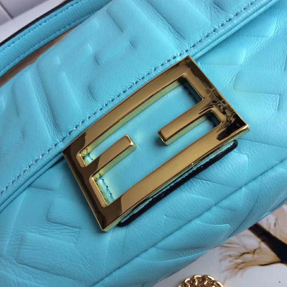 Fendi Women Iconic Baguette Leather Bag in Mini Size - Image 10