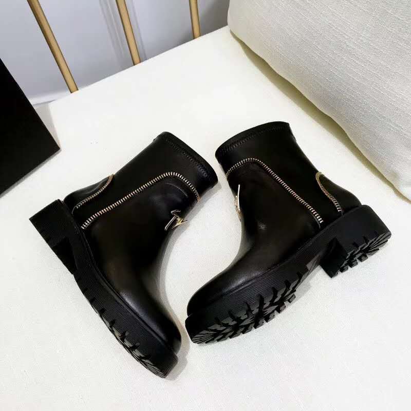 Giuseppe Zanotti Men Shoes Black Leather Boot with Zips Detail - Image 3