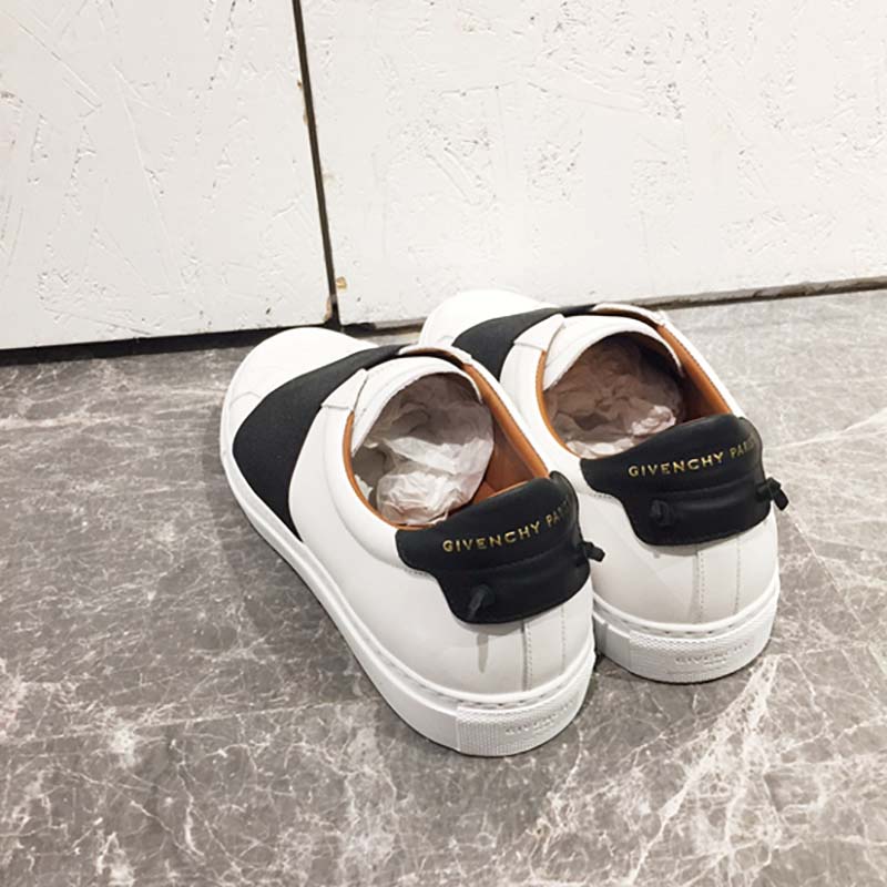 Givenchy Unisex Elastic Strap Sneakers in Leather Shoes White - Image 3