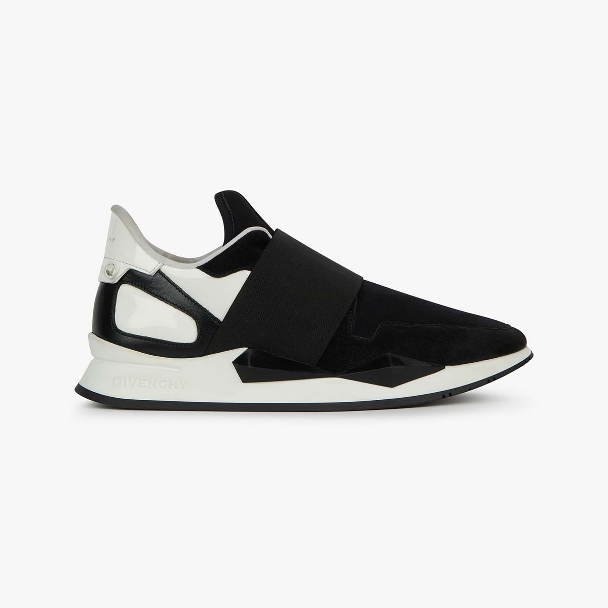 Givenchy Women Elastic Strap Sneakers in Leather Shoes Black