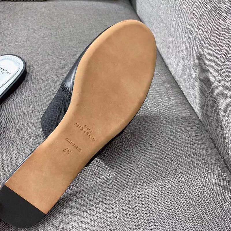 Givenchy Women Shoes Givenchy Paris Flat Mules in Calf Leather - Image 10