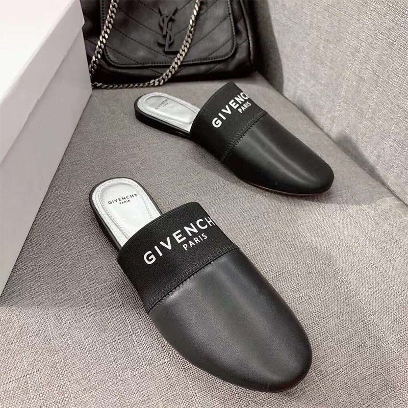Givenchy Women Shoes Givenchy Paris Flat Mules in Calf Leather - Image 5