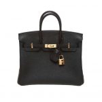 Hermes Birkin 25 Bag in Togo Leather with Gold Hardware-Black