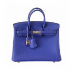 Hermes Birkin 25 Bag in Togo Leather with Gold Hardware-Navy