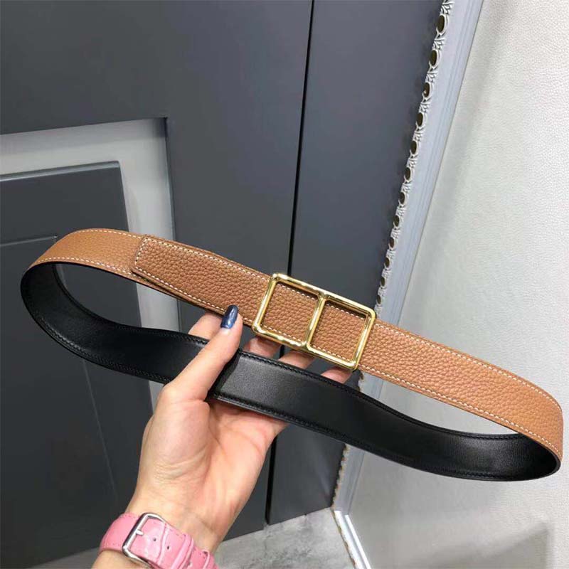 Hermes Men Officier Belt Buckle & Reversible Leather Strap 38 mm-Brown - Image 3