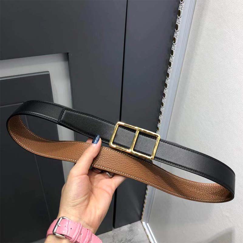 Hermes Men Officier Belt Buckle & Reversible Leather Strap 38 mm-Brown - Image 2