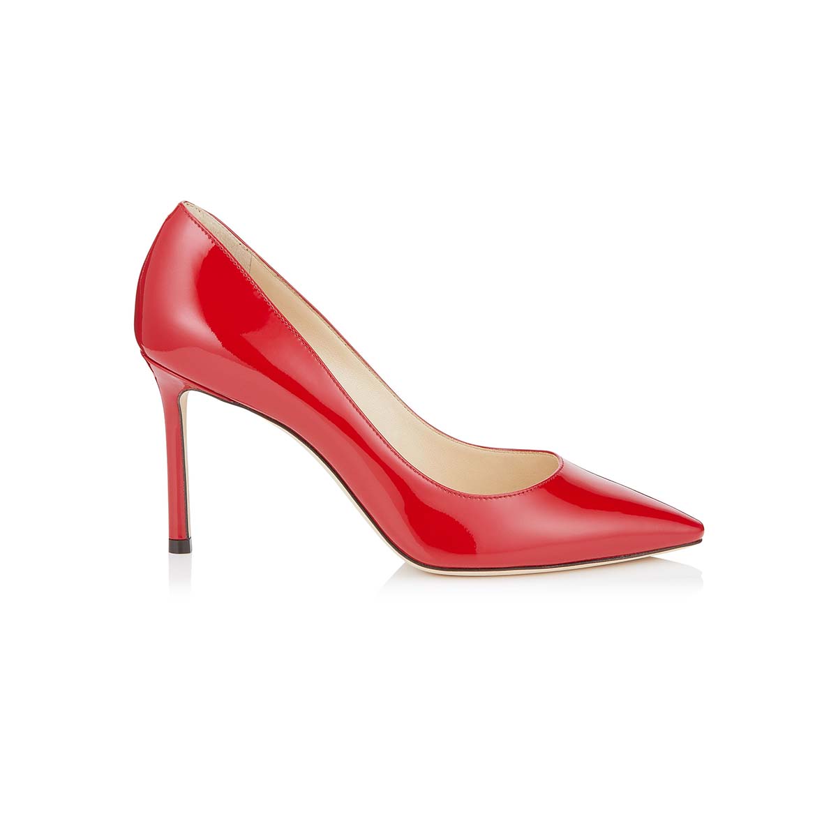 Jimmy Choo Women Romy 85 Patent Leather Pointy Toe Pumps Shoes Red 4945