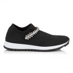 Jimmy Choo Women Verona Knit Trainers with Crystal Detailing-Black