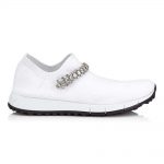 Jimmy Choo Women Verona Knit Trainers with Crystal Detailing-White