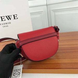 Loewe Ladies Gate Bucket Bag Scarlet Red / Burnt Red