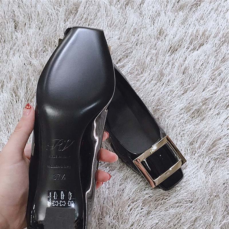 Roger Vivier Women Belle Vivier Trompette Pumps Patent Leather-4.5cm-Black - Image 5