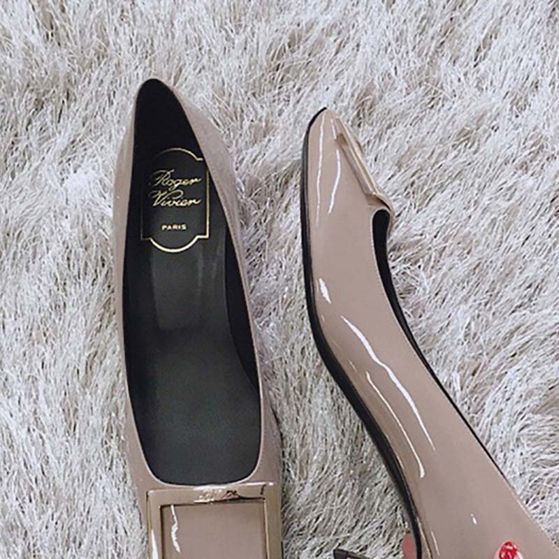 Roger Vivier Women Belle Vivier Trompette Pumps Patent Leather-4.5cm - Image 3