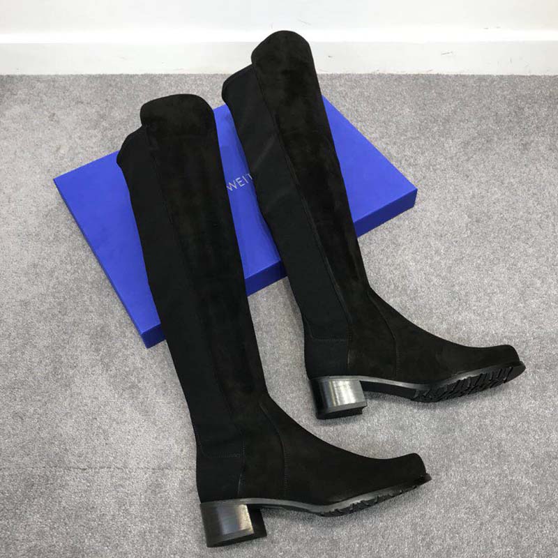 Stuart Weitzman Women Shoes The 5050 Boot 30mm Heel-Black - Image 2