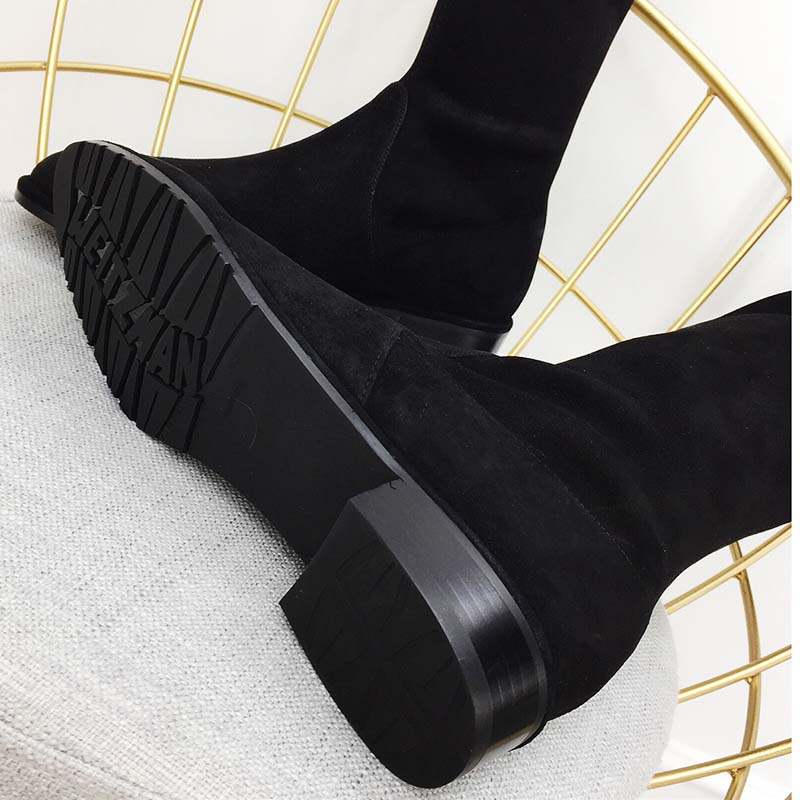 Stuart Weitzman Women Shoes The Lowland Boot 30mm Heel-Black - Image 4